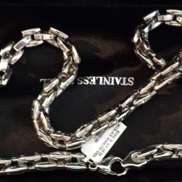 Men's Chunky 3D Chain 24"inch 10mm Chain - Picture 3 of 8